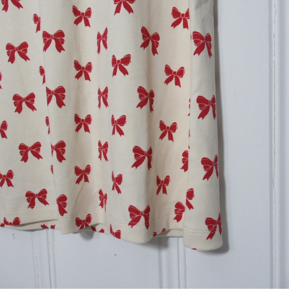 Kate Quinn Organic Cotton Retro Flutter Tee Red Bow Print Size Large - Picture 6 of 14